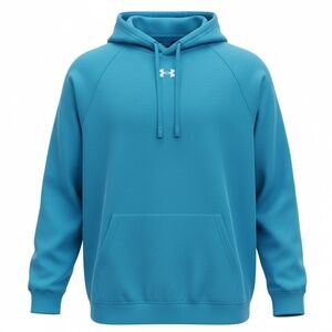 NWT Under Armour Men's 3XL Blue Pullover Hoodie — 80% Cotton Kangaroo Pocket